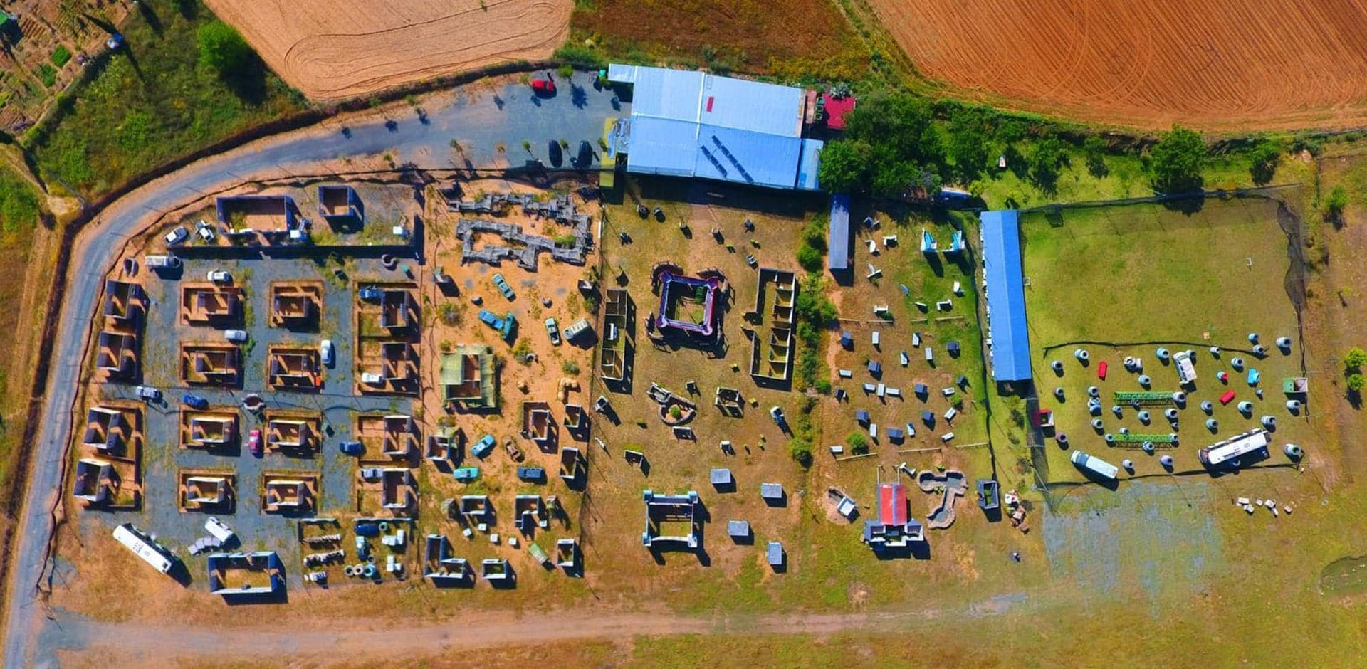 Vista aérea del Mega Campo Friendly Fire